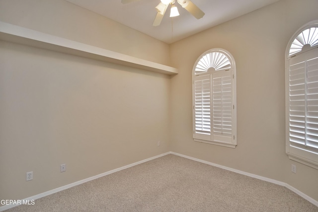 216 Desert Garden Dr, Santa Teresa, NM 88008 - carpeted empty room featuring ceiling fan and baseboards