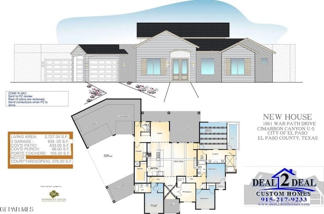 1861 War Path Dr, El Paso, TX 79911 - property floor plan