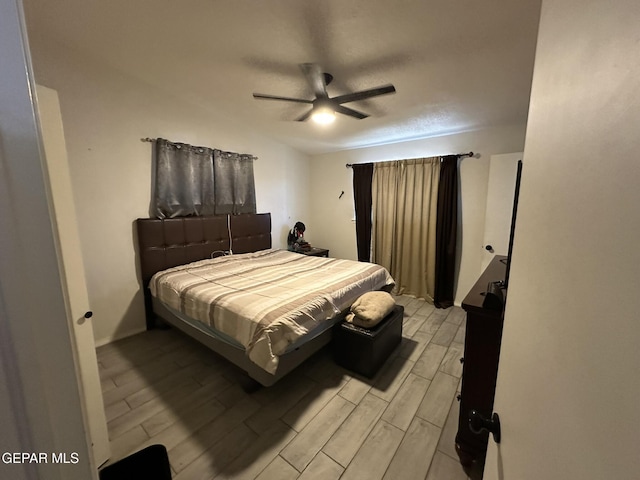 5028 Sagittarius Ave, El Paso, TX 79924 - bedroom with light wood-type flooring and a ceiling fan