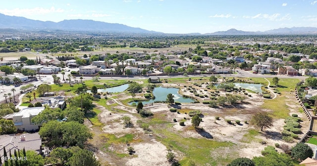6065 Via De Los Arboles, El Paso, TX 79932 - aerial perspective of suburban area with a water and mountain view