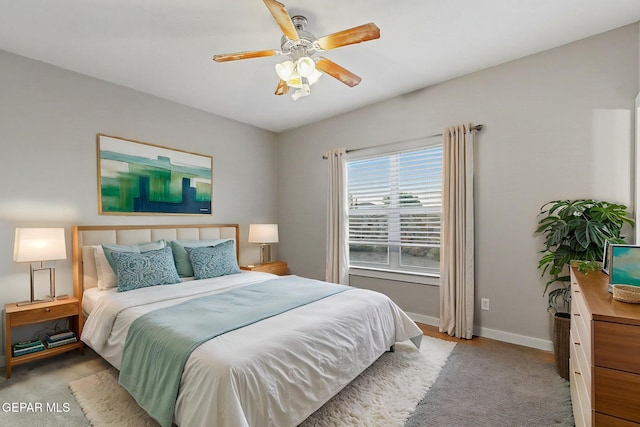 5965 Katelyn Gray Cir, El Paso, TX 79924 - carpeted bedroom featuring baseboards and a ceiling fan