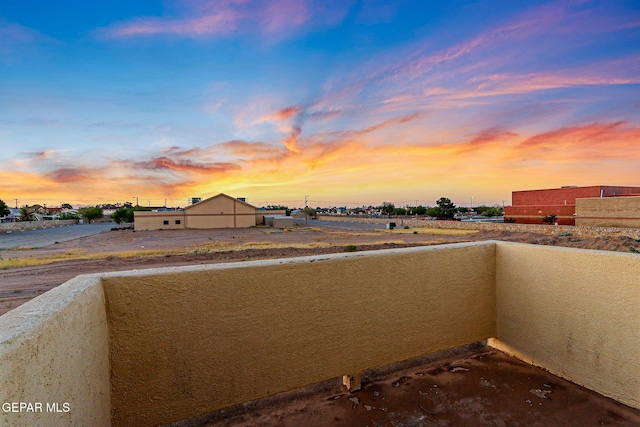 5965 Katelyn Gray Cir, El Paso, TX 79924 - view of balcony at dusk