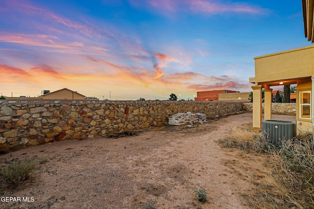 5965 Katelyn Gray Cir, El Paso, TX 79924 - yard at dusk with cooling unit