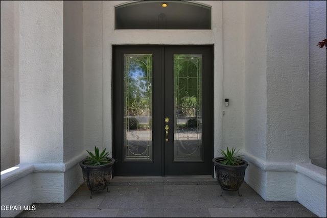 4490 Shadow Willow Dr, El Paso, TX 79922 - doorway to property with french doors and stucco siding