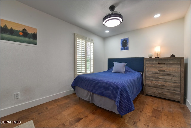 4490 Shadow Willow Dr, El Paso, TX 79922 - bedroom featuring baseboards, wood finished floors, and recessed lighting