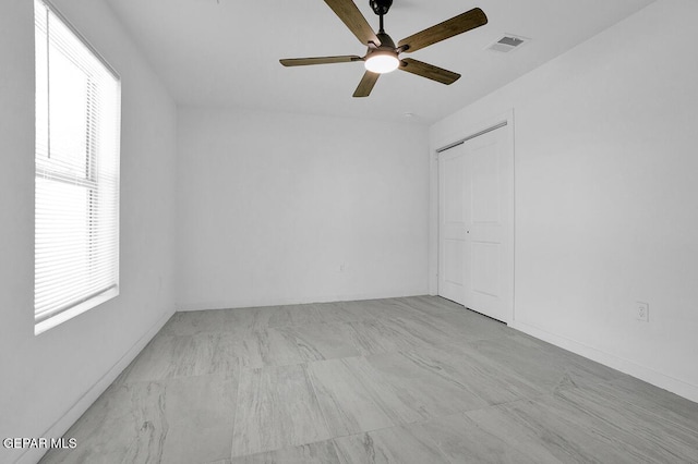 1107 Myrtle Ave A-D, Unit A-D, El Paso, TX 79901 - unfurnished bedroom featuring a closet and ceiling fan