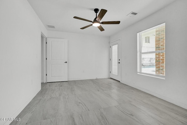 1107 Myrtle Ave A-D, Unit A-D, El Paso, TX 79901 - empty room featuring a ceiling fan and baseboards