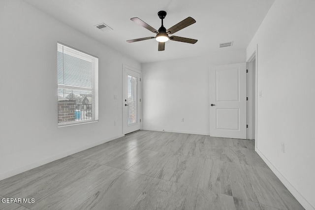 1107 Myrtle Ave A-D, Unit A-D, El Paso, TX 79901 - unfurnished room featuring ceiling fan and baseboards