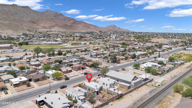 2312 Grant Ave, El Paso, TX 79930 - aerial perspective of suburban area with a mountain backdrop