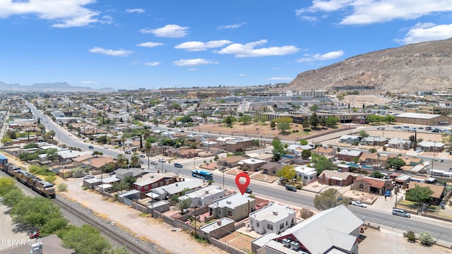 2312 Grant Ave, El Paso, TX 79930 - aerial perspective of suburban area featuring mountains