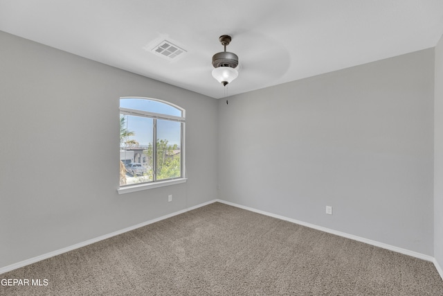 14378 N Cave Dr, El Paso, TX 79938 - carpeted empty room with ceiling fan and baseboards