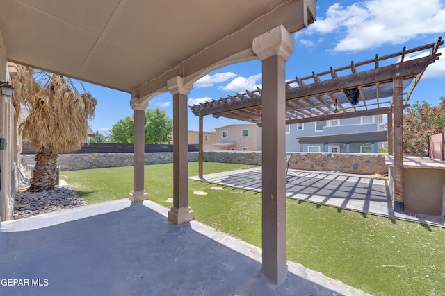 14378 N Cave Dr, El Paso, TX 79938 - view of patio with a pergola