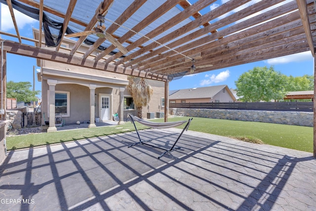 14378 N Cave Dr, El Paso, TX 79938 - view of patio with a pergola
