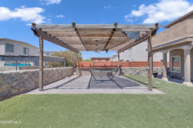 14378 N Cave Dr, El Paso, TX 79938 - view of patio with a pergola