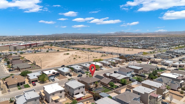 14378 N Cave Dr, El Paso, TX 79938 - aerial perspective of suburban area featuring a mountain backdrop