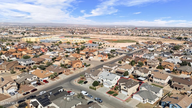 12800 Tierra Alexis Dr, El Paso, TX 79938 - aerial perspective of suburban area featuring property parcel outlined