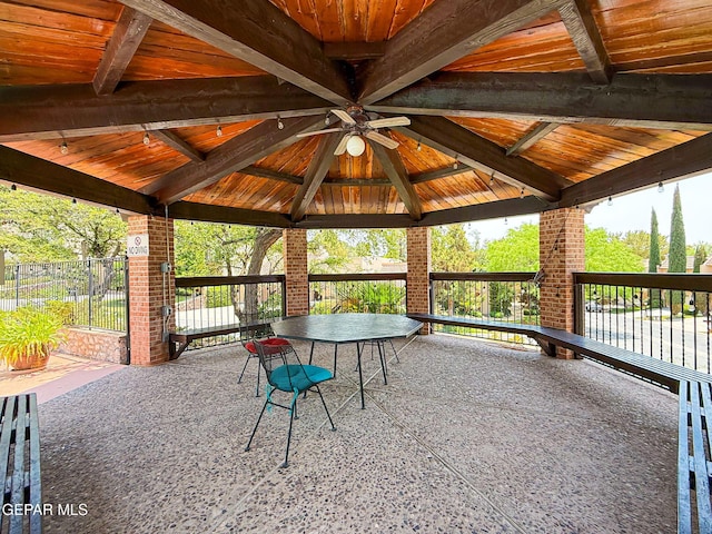 6006 Balcones Ct Unit 19, El Paso, TX 79912 - view of patio / terrace featuring a gazebo