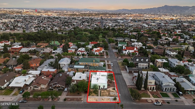 3100 Wheeling Ave, El Paso, TX 79930 - aerial view of residential area with a mountainous background and property boundaries highlighted