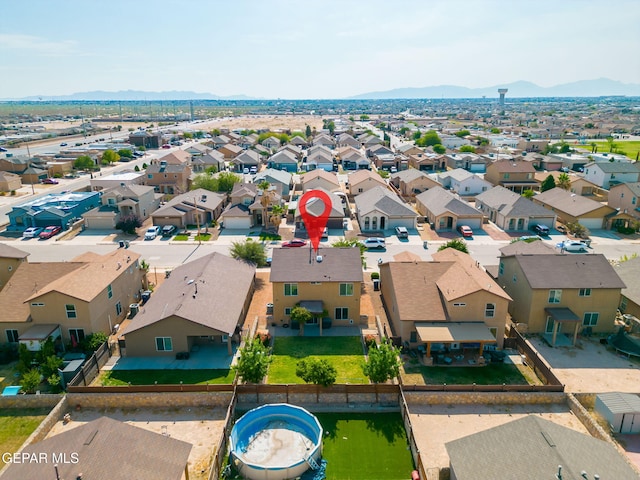 2216 Azure Point Ave, El Paso, TX 79938 - aerial perspective of suburban area with a mountainous background