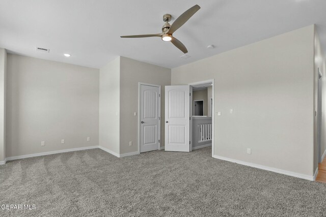 3916 Aspiration, El Paso, TX 79938 - unfurnished bedroom with carpet, baseboards, and a ceiling fan