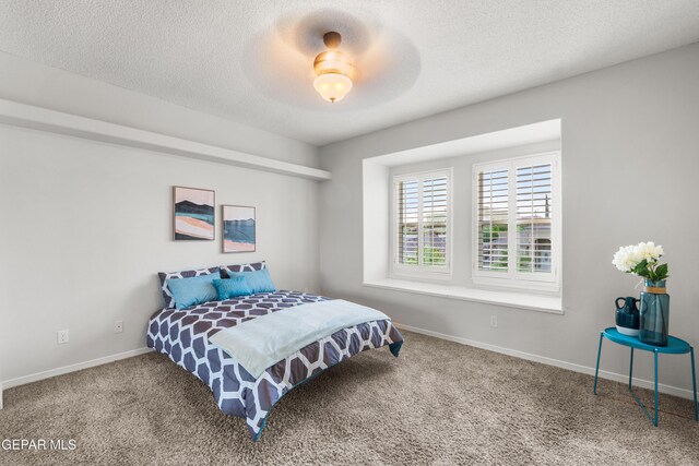 6308 Franklin Vis, El Paso, TX 79912 - bedroom featuring carpet, baseboards, and a textured ceiling