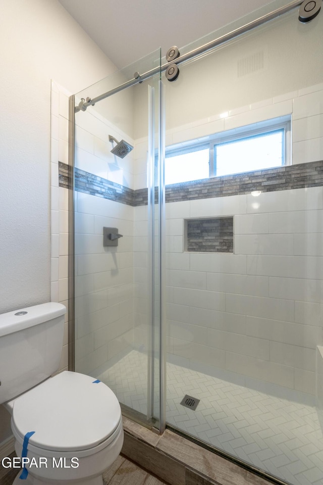 6308 Franklin Vis, El Paso, TX 79912 - full bathroom featuring toilet and a stall shower