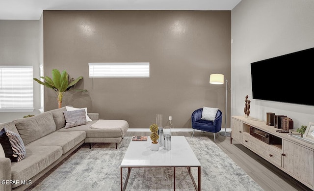 3936 Aspiration, El Paso, TX 79938 - living room with light wood finished floors and baseboards
