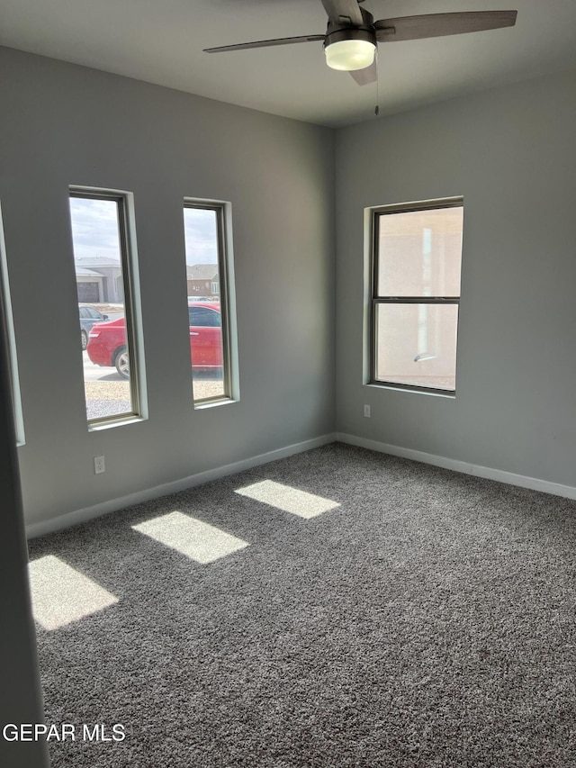497 Plateau Dr, Socorro, TX 79927 - carpeted spare room with ceiling fan and baseboards