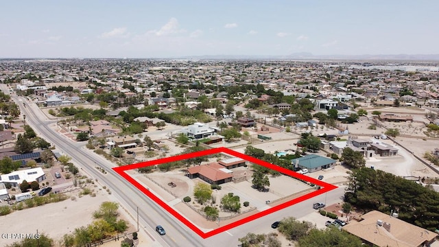 1126 Loma Verde Dr, El Paso, TX 79936 - aerial view of property and surrounding area featuring property parcel outlined