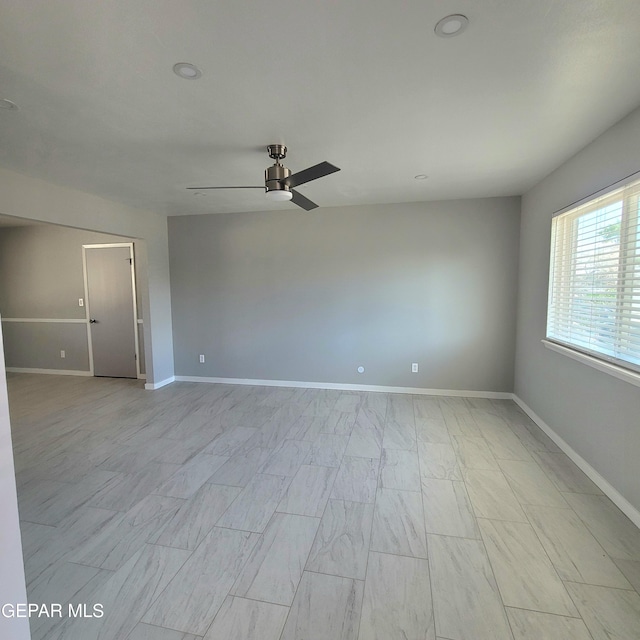 2916 Beachcomber, El Paso, TX 79936 - unfurnished room with a ceiling fan and baseboards