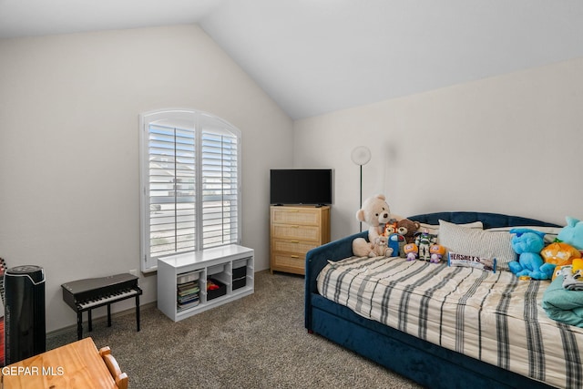 13804 Sky Ranger Ave, Horizon City, TX 79928 - carpeted bedroom featuring vaulted ceiling
