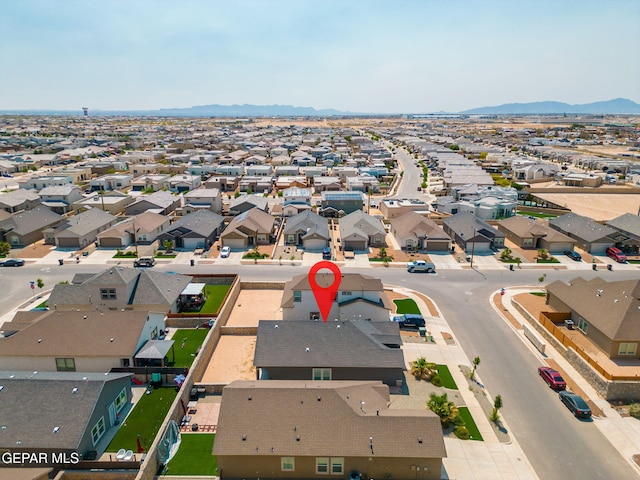 13804 Sky Ranger Ave, Horizon City, TX 79928 - aerial perspective of suburban area featuring a mountainous background