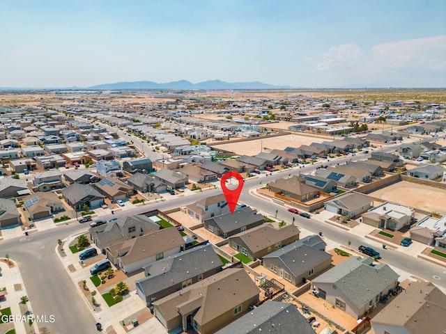 13804 Sky Ranger Ave, Horizon City, TX 79928 - aerial overview of property's location with a mountainous background and nearby suburban area