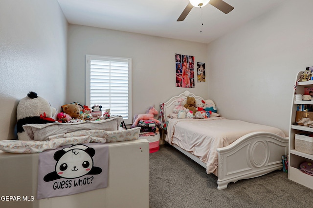 14733 Charles Foster Ave, El Paso, TX 79938 - carpeted bedroom with a ceiling fan