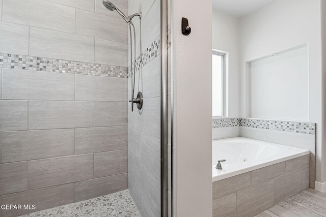 14733 Charles Foster Ave, El Paso, TX 79938 - bathroom featuring a shower stall and a bath