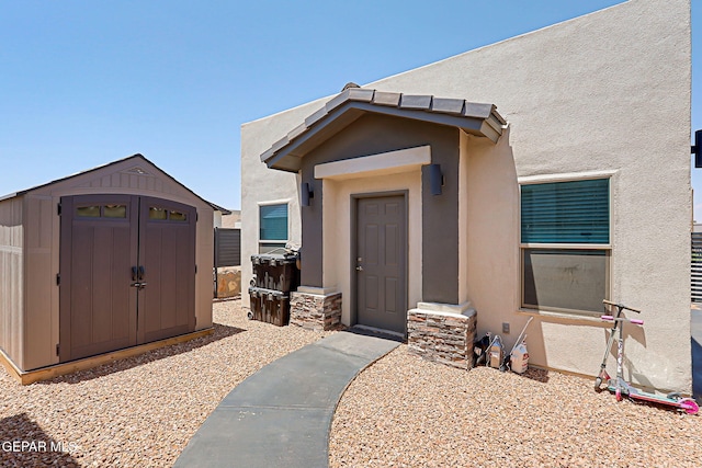 14733 Charles Foster Ave, El Paso, TX 79938 - doorway to property with stucco siding