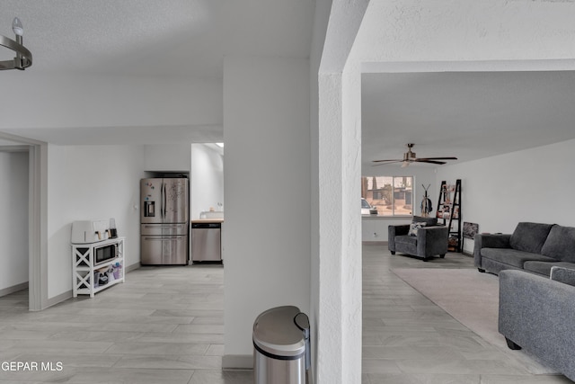 10109 Saigon Dr, El Paso, TX 79925 - living room with ceiling fan and baseboards