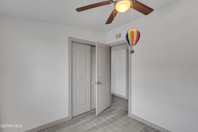 10109 Saigon Dr, El Paso, TX 79925 - unfurnished bedroom featuring baseboards, a closet, and ceiling fan