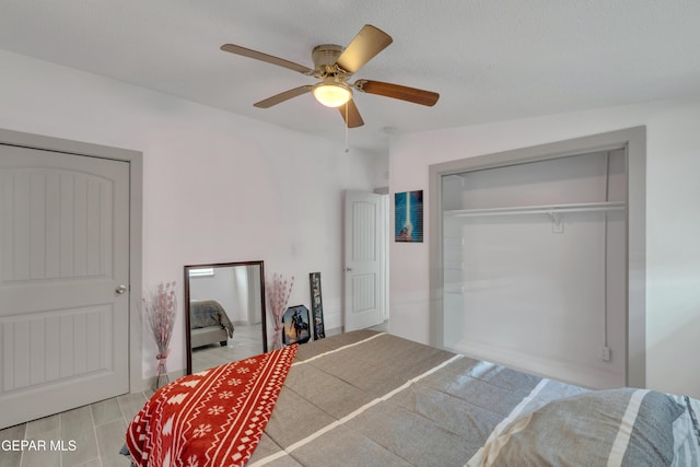 10109 Saigon Dr, El Paso, TX 79925 - bedroom with a ceiling fan and wood finished floors