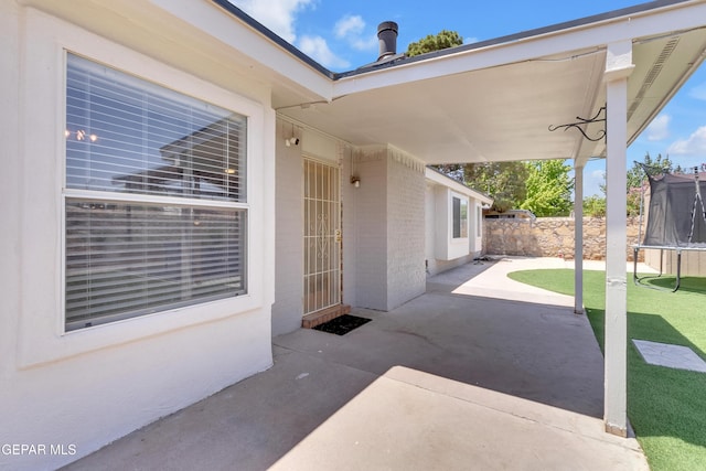 11185 Tenaha Ave, El Paso, TX 79936 - view of patio / terrace featuring a trampoline