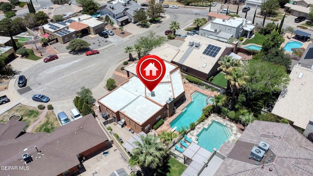 904 Las Palmas Way, El Paso, TX 79912 - aerial perspective of suburban area with a pool area