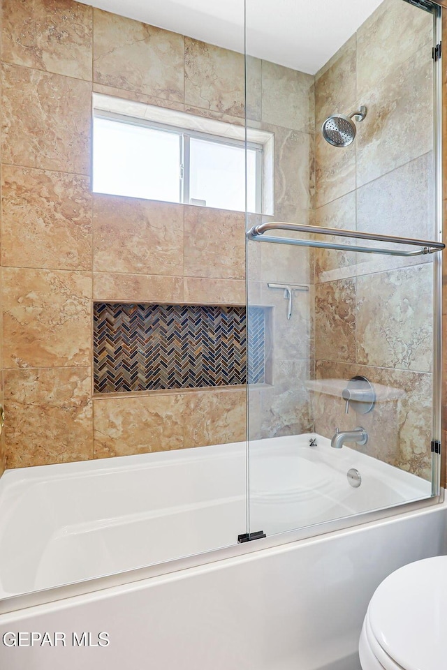 904 Las Palmas Way, El Paso, TX 79912 - full bathroom with enclosed tub / shower combo and toilet