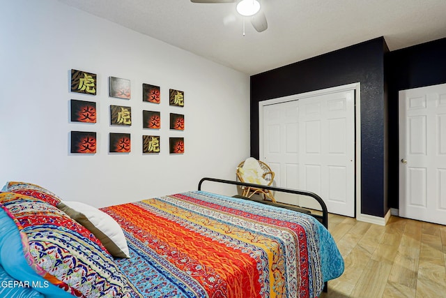 904 Las Palmas Way, El Paso, TX 79912 - bedroom with a ceiling fan and a closet