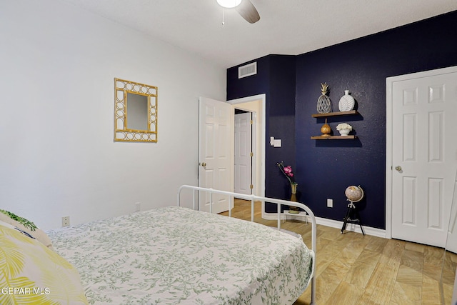 904 Las Palmas Way, El Paso, TX 79912 - bedroom with light wood-style flooring, ceiling fan, and baseboards