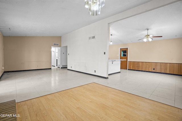 9913 Bomarc St, El Paso, TX 79924 - empty room with ceiling fan and light tile patterned flooring