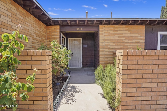 9913 Bomarc St, El Paso, TX 79924 - view of exterior entry with brick siding