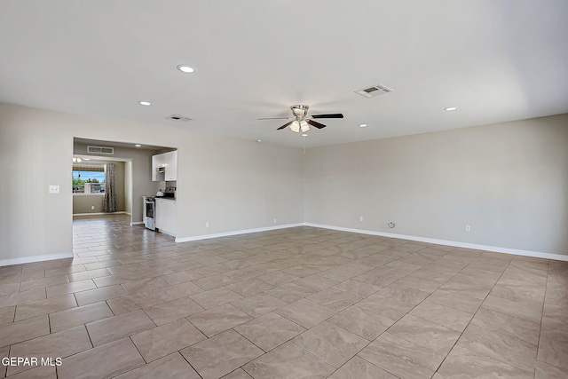 10321 Thor St, El Paso, TX 79924 - unfurnished room featuring ceiling fan, recessed lighting, and baseboards