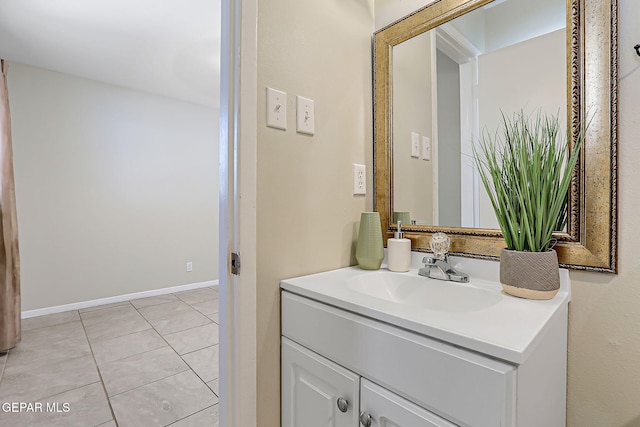 10321 Thor St, El Paso, TX 79924 - bathroom with vanity and tile patterned floors