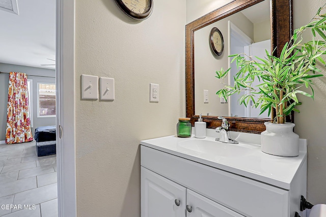10321 Thor St, El Paso, TX 79924 - bathroom with vanity and tile patterned floors