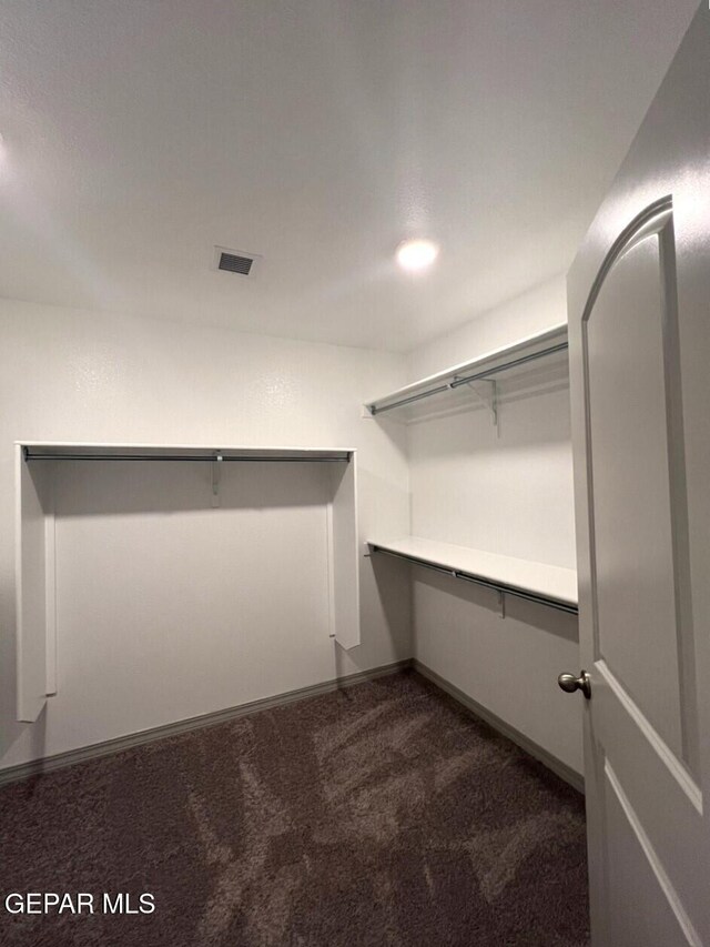 12868 Star Gaze Ave, El Paso, TX 79928 - walk in closet featuring dark carpet